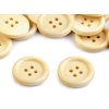 Dřevěný knoflík čtyřdírkový velikost 32" (Varianta 1 přírodní sv., Balení 10 ks)