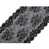 Elastická krajka / vsadka / běhoun šíře 16 cm (Varianta 3 černá, Balení 1 m)
