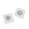 Skryté magnetické zapínání k našití Ø15 mm (Varianta 4 transparent čtverec, Balení 1 pár)