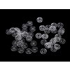 Plastové patentky / stiskací knoflíky transparentní Ø7 mm (Varianta transparent, Balení 100 pár)