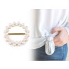 Perlová spona, průvlek 23 mm, na šaty, halenky, šátky a opasky (Varianta perlová, Balení 1 ks)