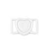 Plavkové zapínání srdce šíře 20 mm plastové (Varianta 2 bílá, Balení 2 pár)