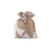 Vánoční dárkový pytlík 14x19 cm imitace juty (Varianta 2 režná přírodní stromeček, Balení 1 ks)