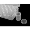 Plastový box / zásobník 18 šroubovacích dóziček (Varianta transparent, Balení 1 ks)