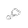 Kovová karabina otočná srdce, průvlek 10 mm (Varianta 1 nikl, Balení 1 ks)