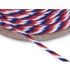 Notářská stáčená šňůra trikolora Ø2 mm (Varianta viz foto, Balení 100 m)