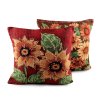 Gobelínový povlak na polštář slunečnice 45x45 cm (Varianta 1 červená, Balení 1 ks)