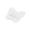 Motýl vyšívaný na monofilu k našití a nalepení (Varianta 1 Off White, Balení 10 ks)