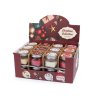 Malá vánoční vonná svíčka ve skle s jmenovkou 28 g (Varianta 10 (Christmas scent) červená tm., Balení 1 ks)