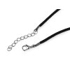 Šnůrka z eko kůže s karabinkou 0,3x45 cm (Varianta 1 černá, Balení 2 ks)