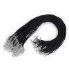 Šnůrka z eko kůže s karabinkou 0,3x45 cm (Varianta 1 černá, Balení 2 ks)
