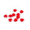 Plastové korálky srdce 12x13 mm (Varianta červená, Balení 10 ks)