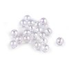 Plastové korálky s AB efektem Ø10 mm (Varianta 1 transparent, Balení 10 g)