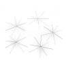 Vánoční hvězda / vločka drátěný základ na korálkování Ø9 cm (Varianta platina, Balení 2 ks)