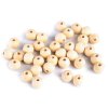 Dřevěné korálky Ø10 mm (Varianta 1 přírodní sv., Balení 20 g)