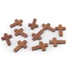 Přívěsek dřevěný křížek 23x33 mm (Varianta 1 přírodní stř., Balení 10 ks)