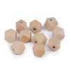 Dřevěné korálky nelakované 15x15 mm (Varianta přírodní, Balení 10 ks)