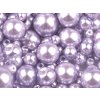 Skleněné voskové perly mix velikostí Ø4-12 mm (Varianta 18B stříbrná světlá, Balení 50 g)