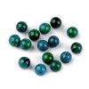 Jaspis dobarvený, minerální korálky Ø8 mm (Varianta zelenomodrá, Balení 15 ks)