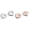 Plastový přívěsek srdce 24x24 mm (Varianta 1 stříbrná, Balení 5 ks)
