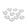Plastový přívěsek srdce 24x24 mm (Varianta 1 stříbrná, Balení 5 ks)