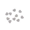 Přívěsek / komponent k výrobě šperků z nerezové oceli se značkou S.steel (Varianta 1 platina srdce, Balení 10 ks)