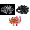 Plastové korálky Transparent Ø8 mm (Varianta 5 černá, Balení 20 g)