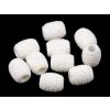 Plastové korálky s velkým průvlekem 13x15 mm (Varianta 1 (061) bílá AB, Balení 5 ks)