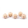 Dřevěné korálky s obličejem Ø25 mm (Varianta 1 přírodní sv., Balení 5 ks)