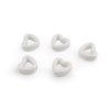 Porcelánové korálky / komponenty k výrobě ozdob a přívěsků (Varianta 1 bílá srdce, Balení 5 ks)