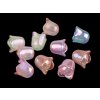 Plastové korálky s AB efektem tulipán / zvoneček / sukýnka 15x16 mm (Varianta mix, Balení 10 ks)