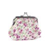 Malá peněženka / mincovka květy, textilní (Varianta 1 růžová, Balení 1 ks)