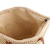 Háčkovaná kabelka z rafie - lýka se zipem 33x36 cm (Varianta 2 hnědá přírodní, Balení 1 ks)