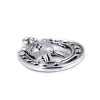 Přívěsek kůň s podkovou 18x21 mm (Varianta platina s patinou, Balení 5 ks)