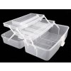 Velký plastový box / kufřík rozkládací (Varianta transparent off white, Balení 1 ks)
