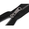 Kovový zip No 5 délka 70 cm s ozdobným jezdcem (Varianta černá platina, Balení 1 ks)