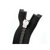 Zip kovový YKK No 5 dělitelný 2 jezdce / dvoucestný 50 cm na kožené bundy (Varianta černá černý nikl, Balení 1 ks)
