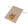Dárkový pytlík slunečnice 13x18 cm imitace juty (Varianta 1 režná přírodní motýl, Balení 10 ks)