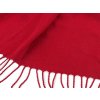 Šátek / šála jednobarevná s třásněmi 65x175 cm (Varianta 1 červená, Balení 1 ks)