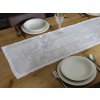 Běhoun / ubrus textilní vyšívaný 40x160 cm (Varianta Off White, Balení 1 ks)