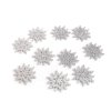 Vánoční filcová vločka s glitry Ø40 mm (Varianta 1 stříbrná, Balení 10 ks)