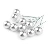 Kuličky / bobule na drátku ke tvoření Ø2 cm (Varianta 1 stříbrná, Balení 10 ks)