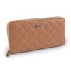 Dámská peněženka / dokladovka prošívaná 10x19 cm (Varianta 1 hnědá koňak, Balení 1 ks)