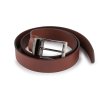 Pánský kožený pásek z buvolí kůže šíře 3,5 cm hladký (Varianta 1 hnědá, Balení 1 ks)