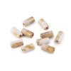 Plastové korálky váleček imitující mramor 11x22 mm (Varianta béžovobílá, Balení 10 ks)