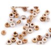 Plastové korálky s velkým průvlekem imitující mramor 6x9 mm (Varianta béžovobílá, Balení 20 g)
