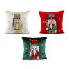 Vánoční sametový povlak na polštář louskáček 43x43 cm (Varianta 3 zelená tmavá, Balení 1 ks)