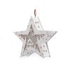 Dřevěná hvězda vánoční svítící k zavěšení (Varianta bílá teplá, Balení 1 ks)