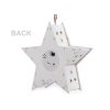 Dřevěná hvězda vánoční svítící k zavěšení (Varianta bílá teplá, Balení 1 ks)