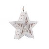 Dřevěná hvězda vánoční svítící k zavěšení (Varianta bílá teplá, Balení 1 ks)